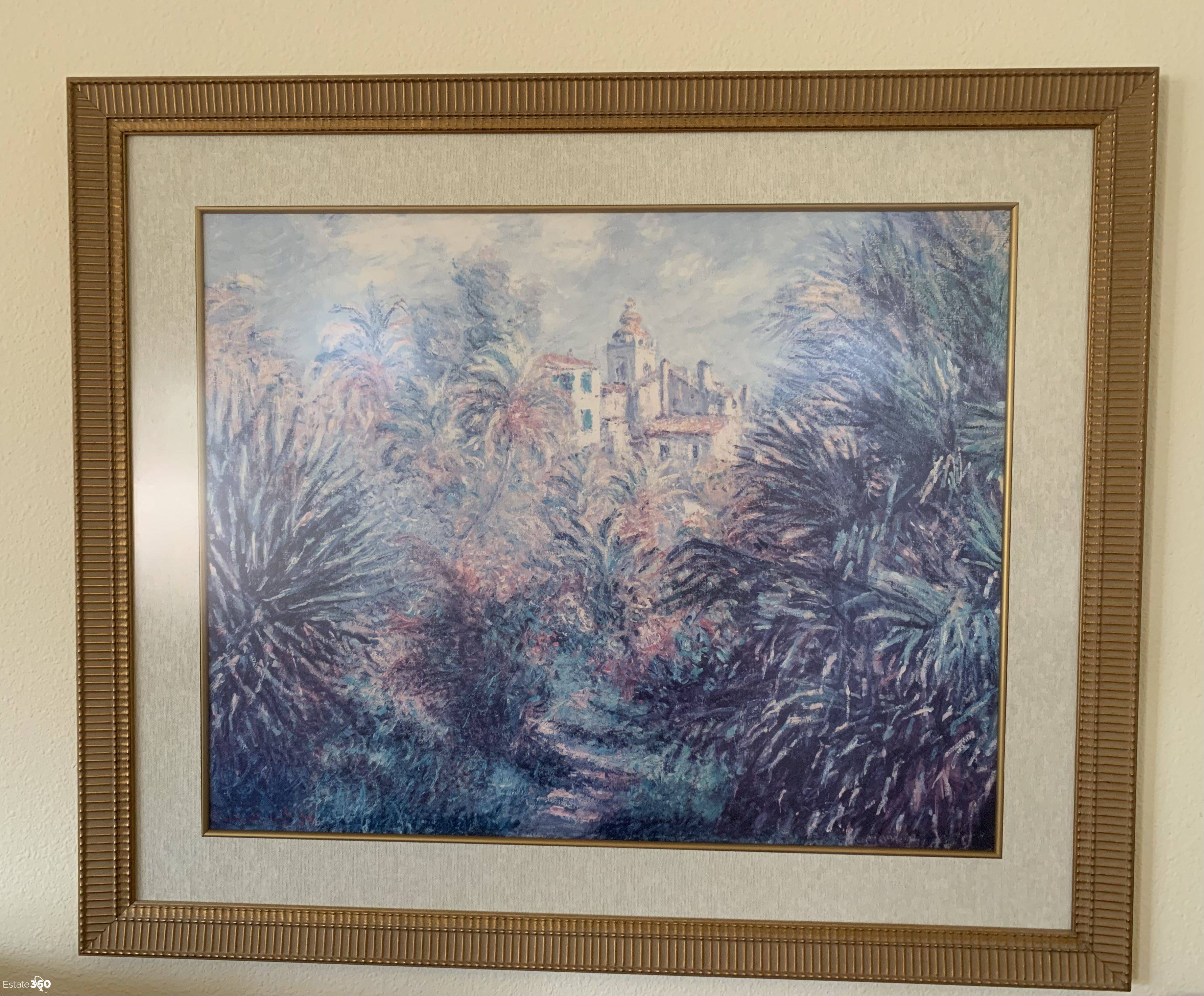 Gardens Of The Villa Moreno, Bordighera by Claude Monet - Framed Print  Auction