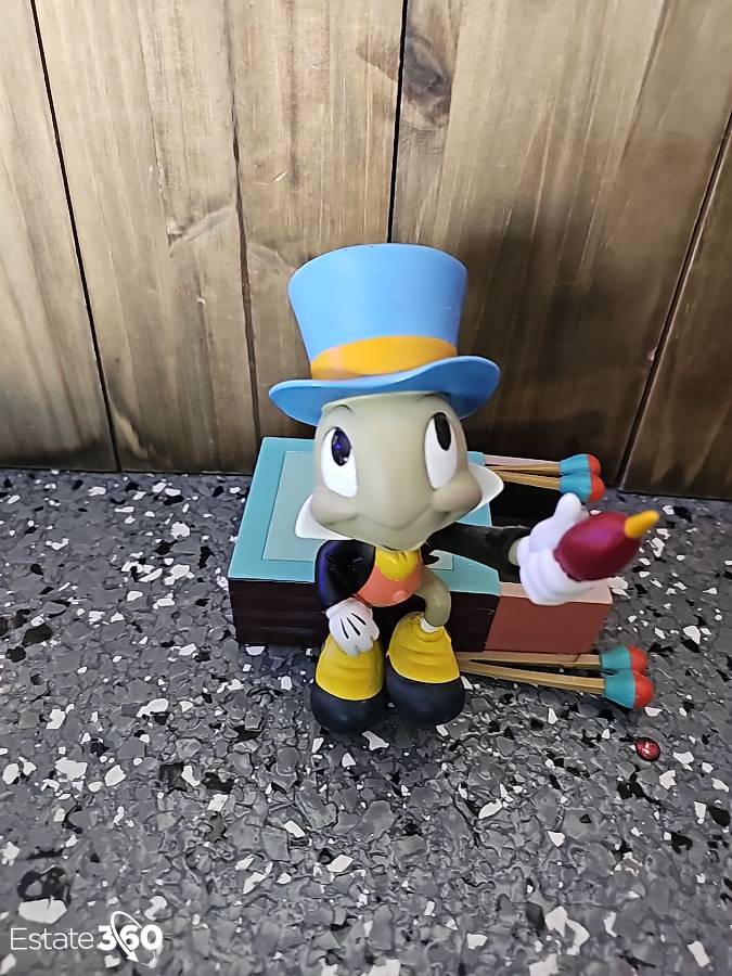 Walt Disney Parks popular Exclusive Jiminy Cricket Sitting On Matchbox Large Figurine