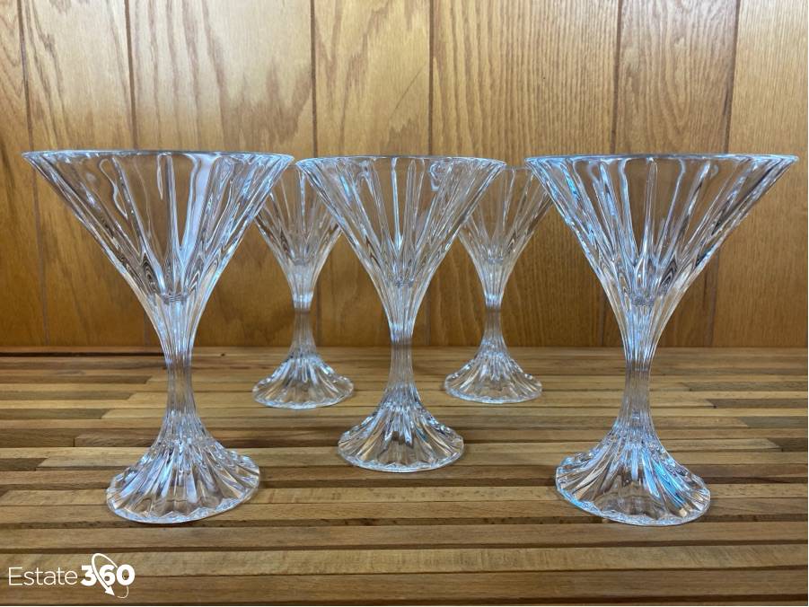 Classic Vintage Crystal Martini Glasses Set of 4 by Mikasa 