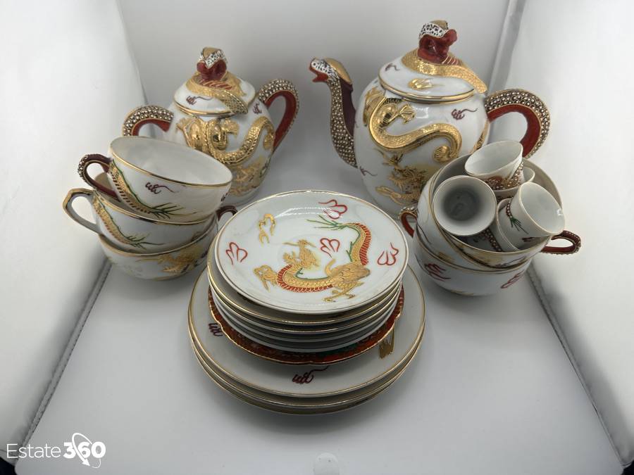 Japanese outlets Dragon Tea Set lot