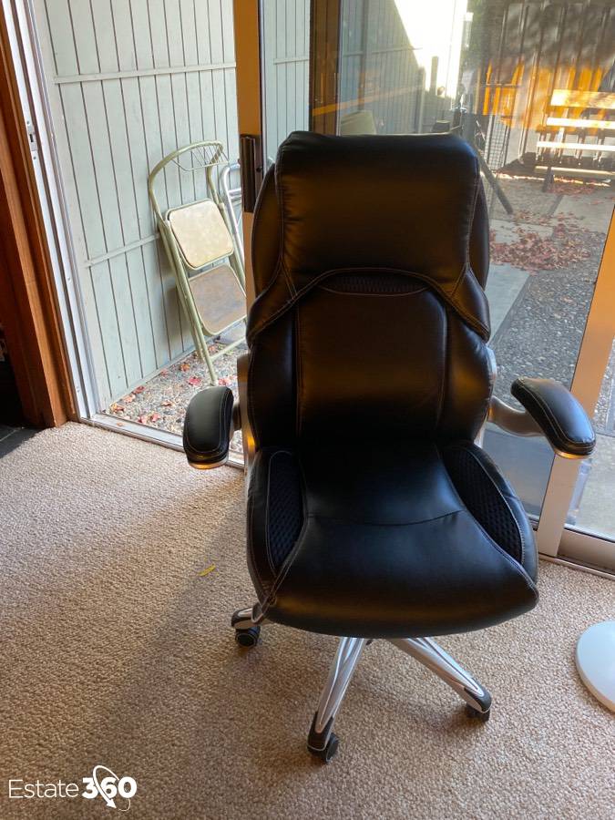 argos home leather faced office chair