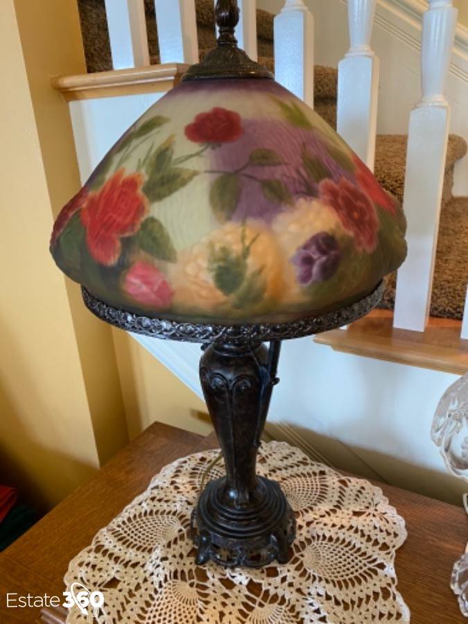 dale tiffany hand painted lamps