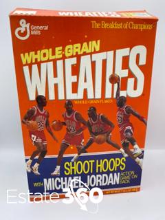 1990's Wheaties Shoot Hoops with Michael Jordan cereal box