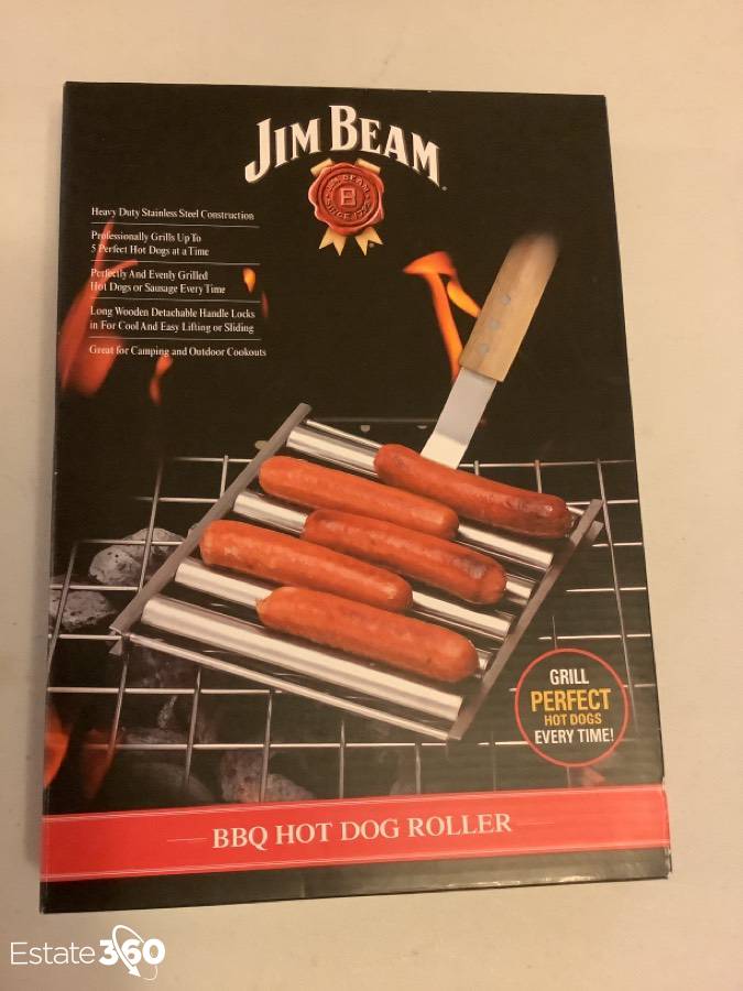 Jim Beam Barbecue Large Wood Handle Removable Grill Cleaning Brush