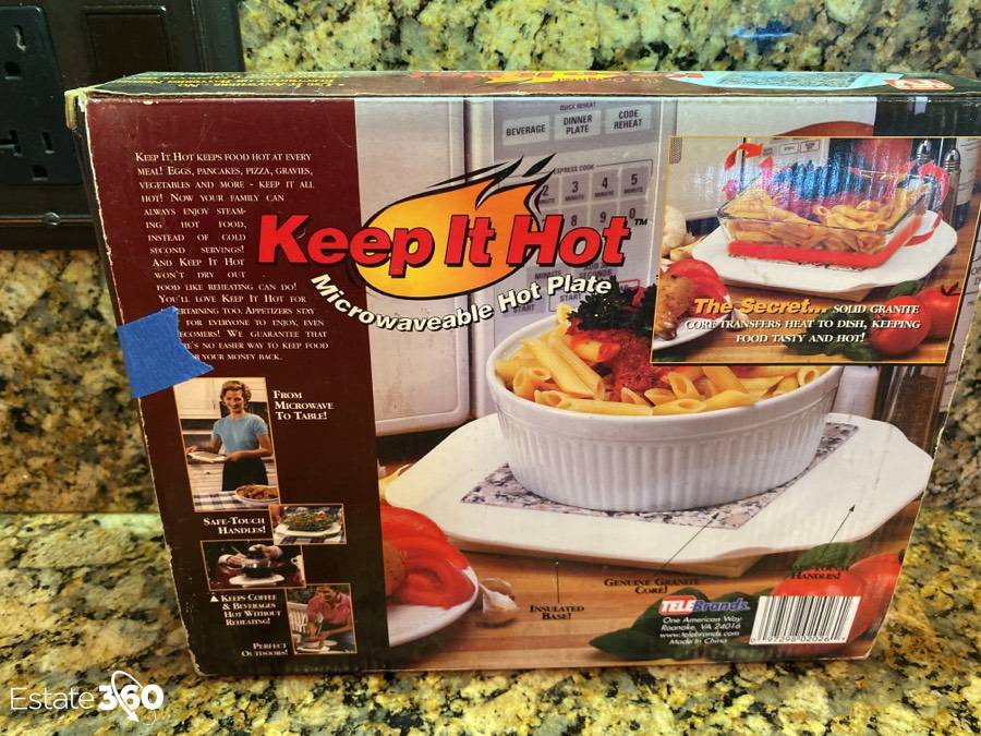 Vintage Keep It Hot Microwaveable Hot Plate Original Granite Core