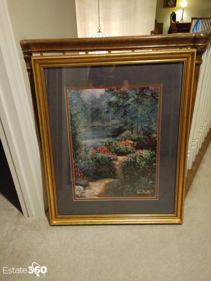 Large Framed Matted Van Martin