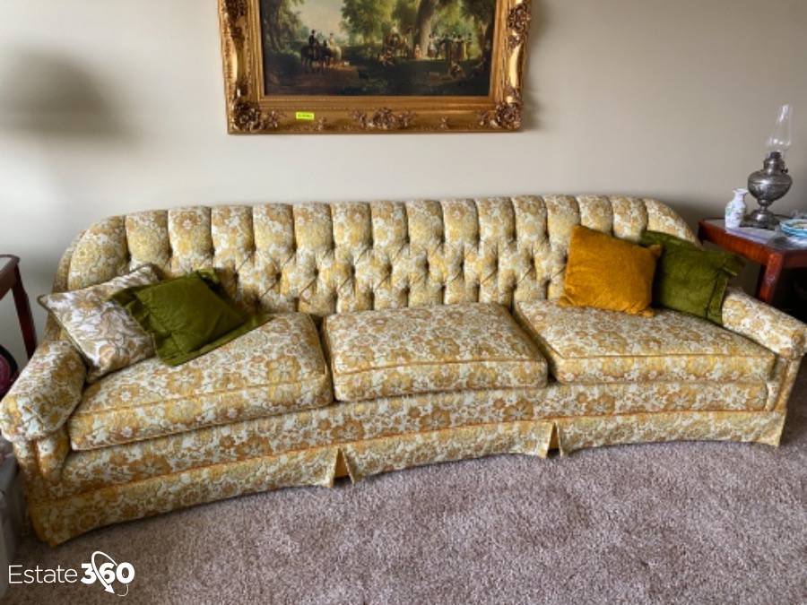 Yellow floral couch discount