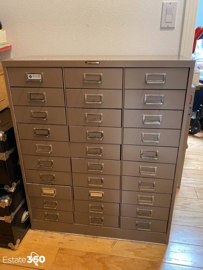 Vintage Steelmaster 30 drawer metal cabinet