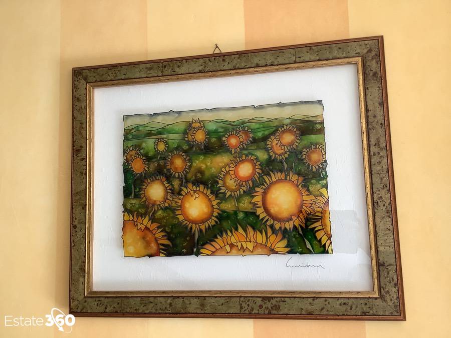 Massimo Cruciani signed Italian Glass Painting Auction Estate 360