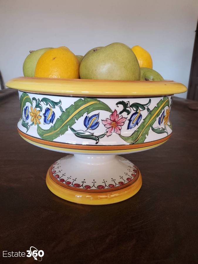 Ceramic Deruta Fruit Bowl