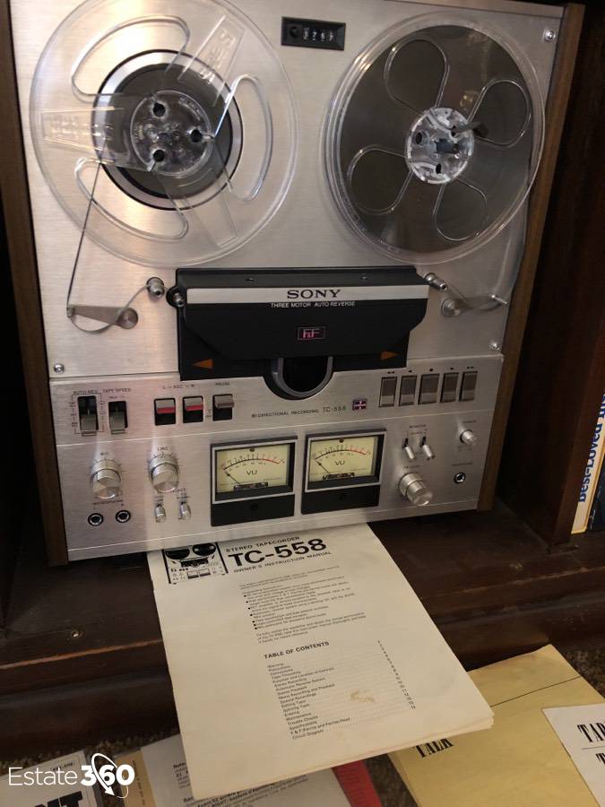Sony TC-558 Stereo Reel to Reel Tapecorder Manual