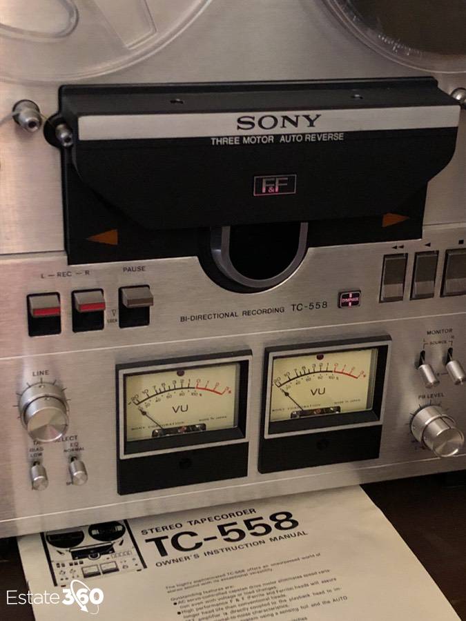 Vintage SONY BI Directional TC-558 Reel To Reel ~ Working ~ No Power Cord