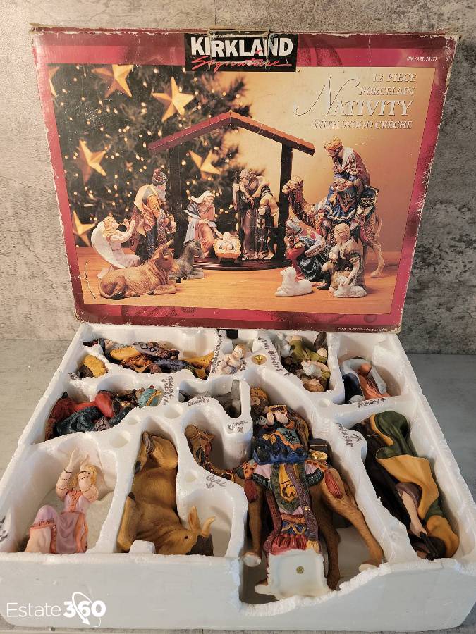 Kirkland Signature 12 Pc. Porcelain Nativity Set IOB Auction Kirkland Signature 12 Pc. Porcelain Nativity Set IOB Auction