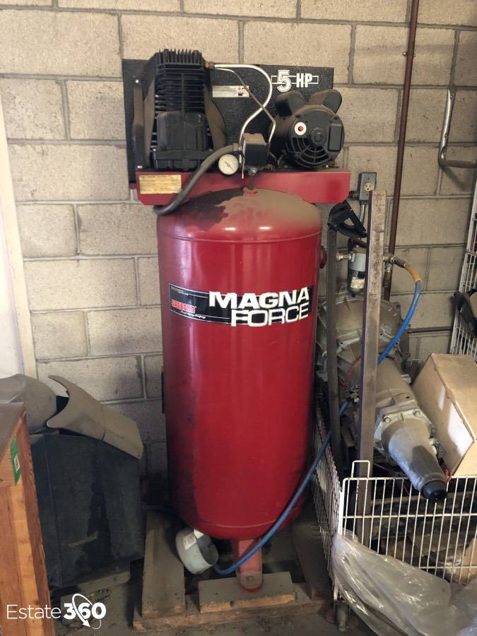 Magna force 60 gal 5hp Sanborn air compressor Auction