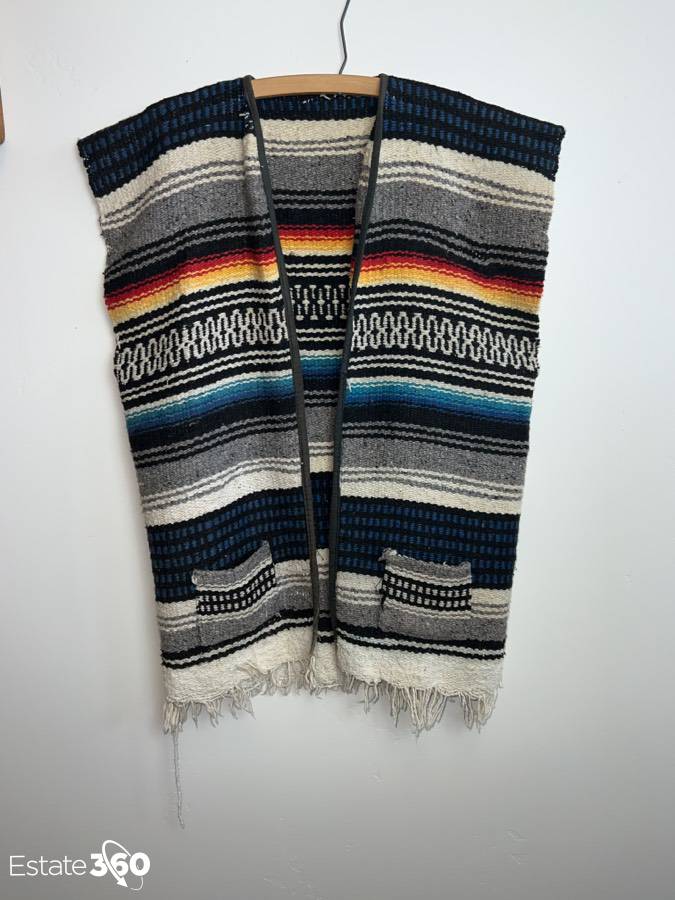 70s Mexican blanket vest Auction | Estate 360