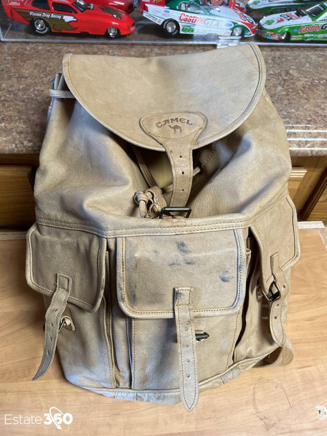 camel cigarettes bag Camel Cigarette Brand Leather Backpack