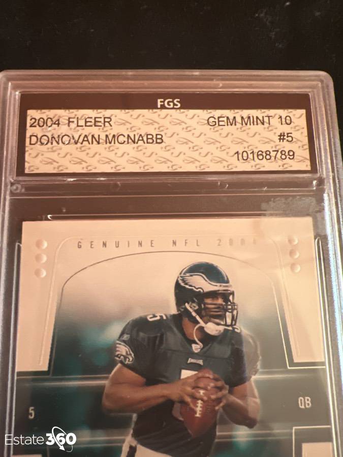 Donovan Mcnabb Authentic Game Worn Jersey Card Fleer 2003 