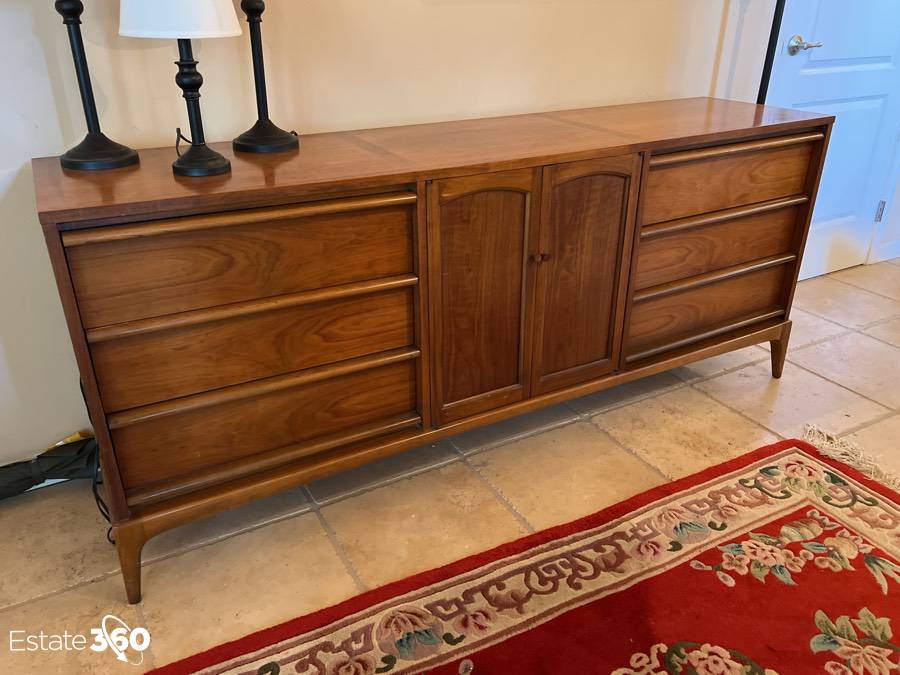 Lane Rhythm Mid-Century 9-Drawer Walnut Lowboy Dresser Auction