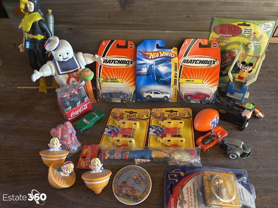 Collection of Vintage Novelty Toys- Mickey Mouse, Hot Wheels